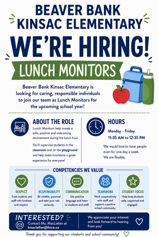 Poster for hiring