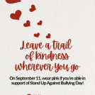 Quote says: leave a trail of kindness wherever you go