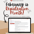 Graphic of February is Registration Month